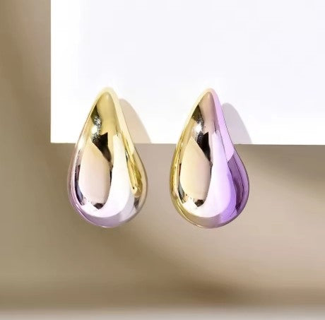 Transparent and Ombre Water Drop Earrings