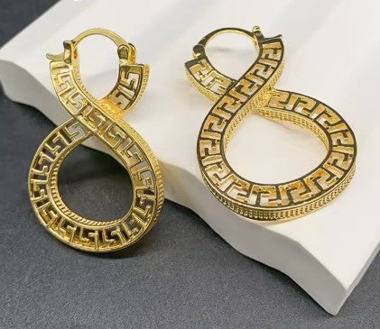 Vintage Gold Plated Hoop Earrings