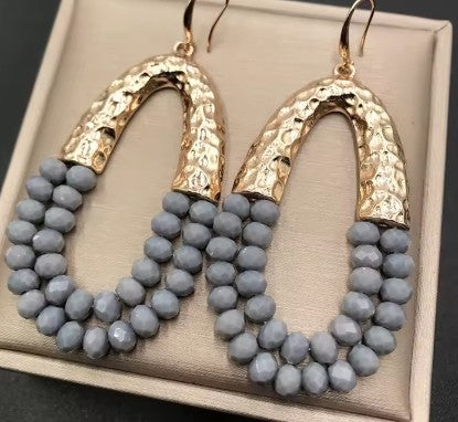 Original Big Long Oval Handmade Beads Glass