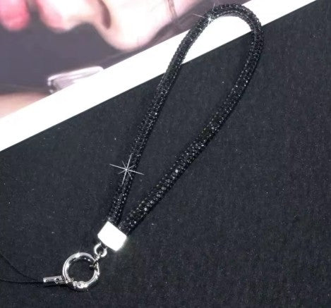 Glitter Rhinestone Phone Lanyard