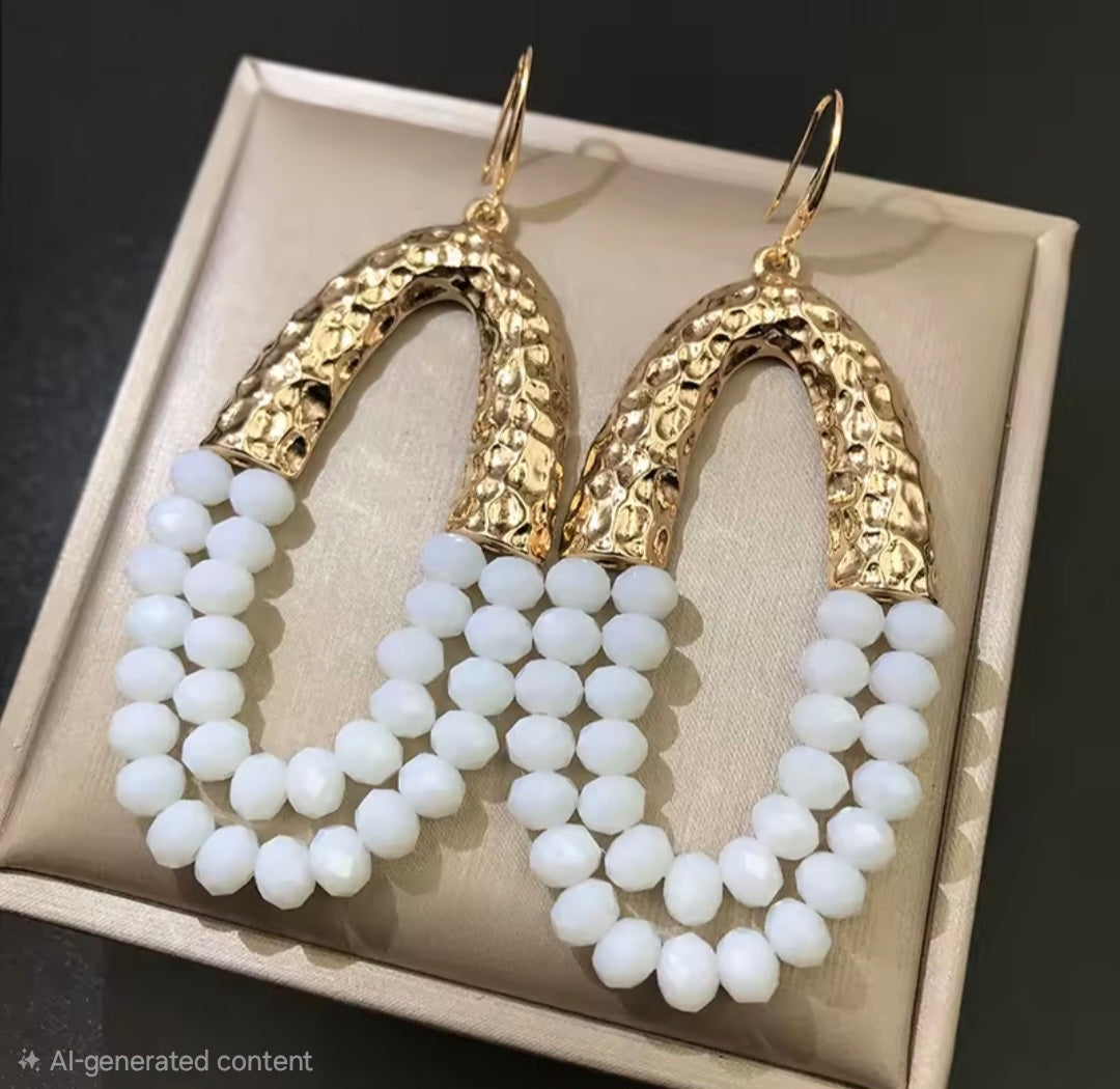 Retro Glass Bead Earrings