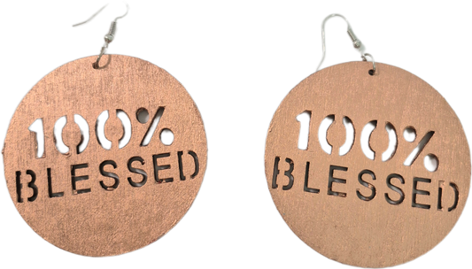 100% Blessed Wood Earrings