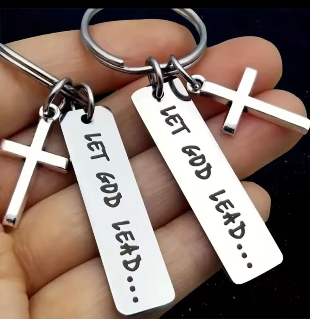 Faith Keychain - Let God Lead