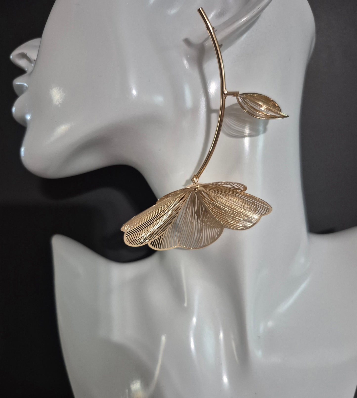 Flower On Stem Earrings
