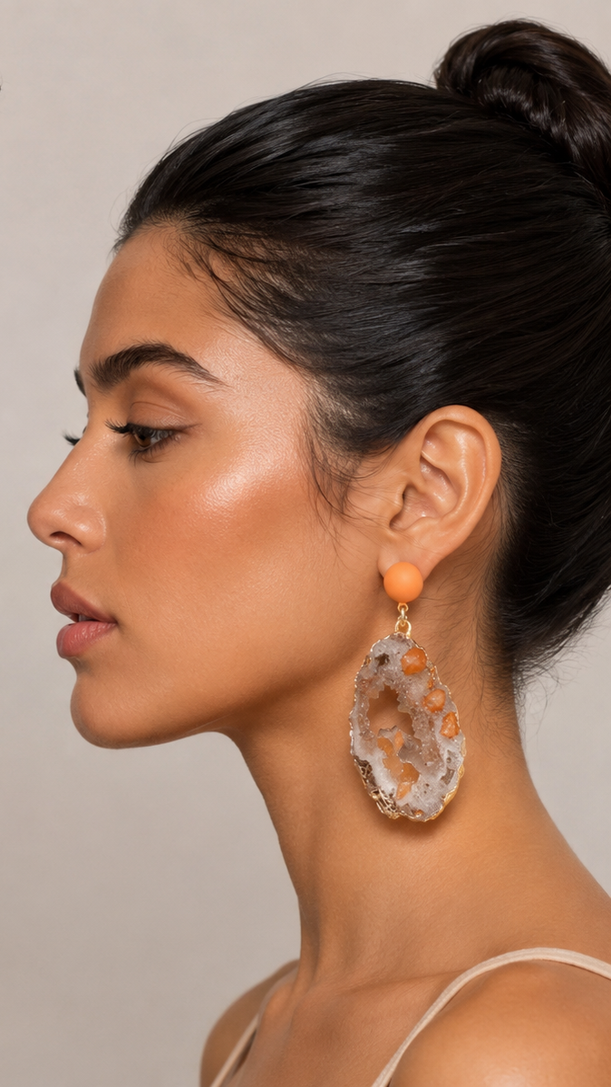 Simulated Mineral Earrings