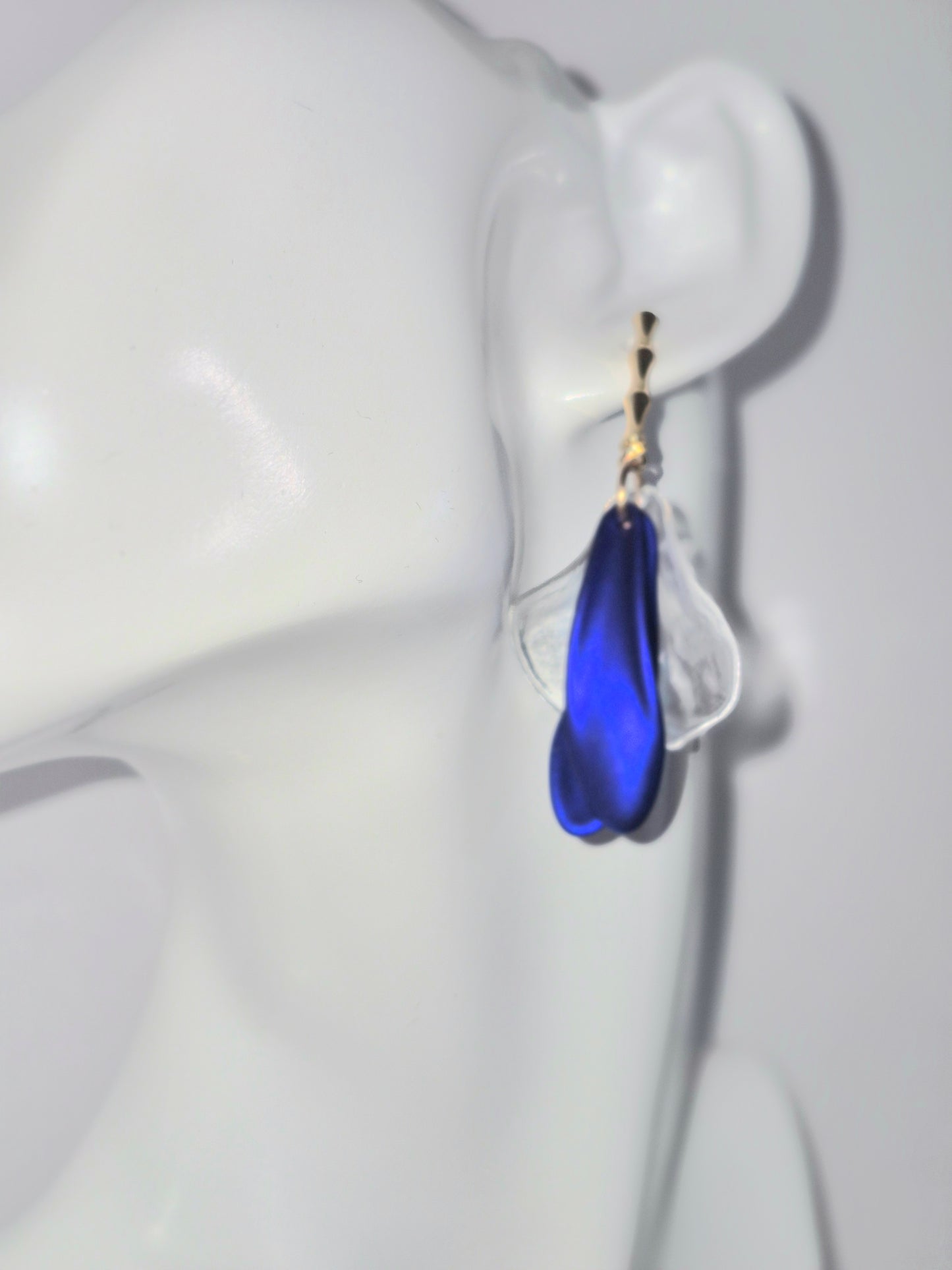 New Nude Metallic Petal Earrings