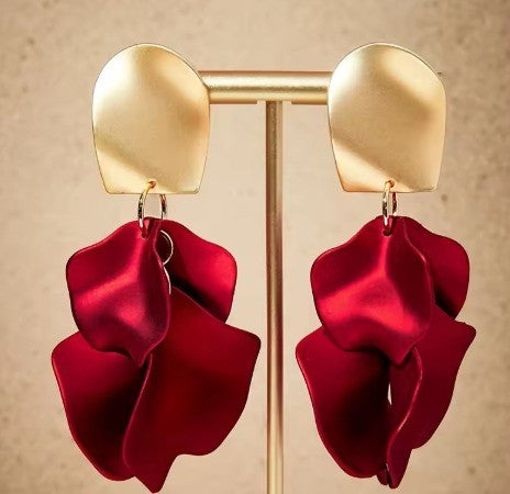 Metallic Petal Earrings