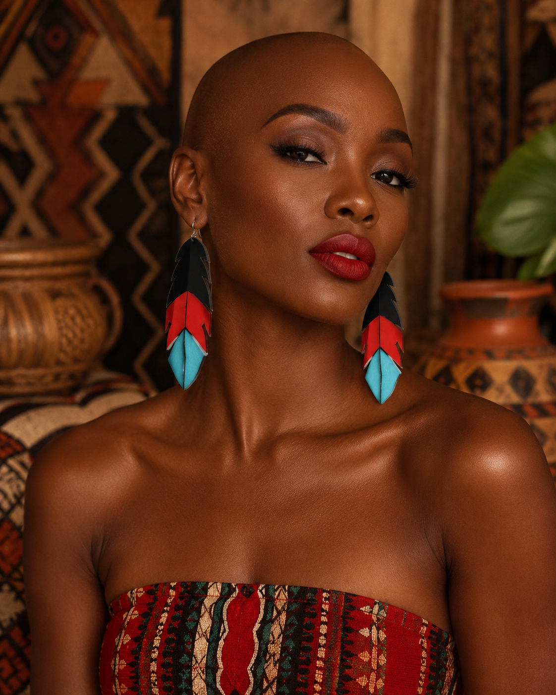 Feather Exaggerated Earring