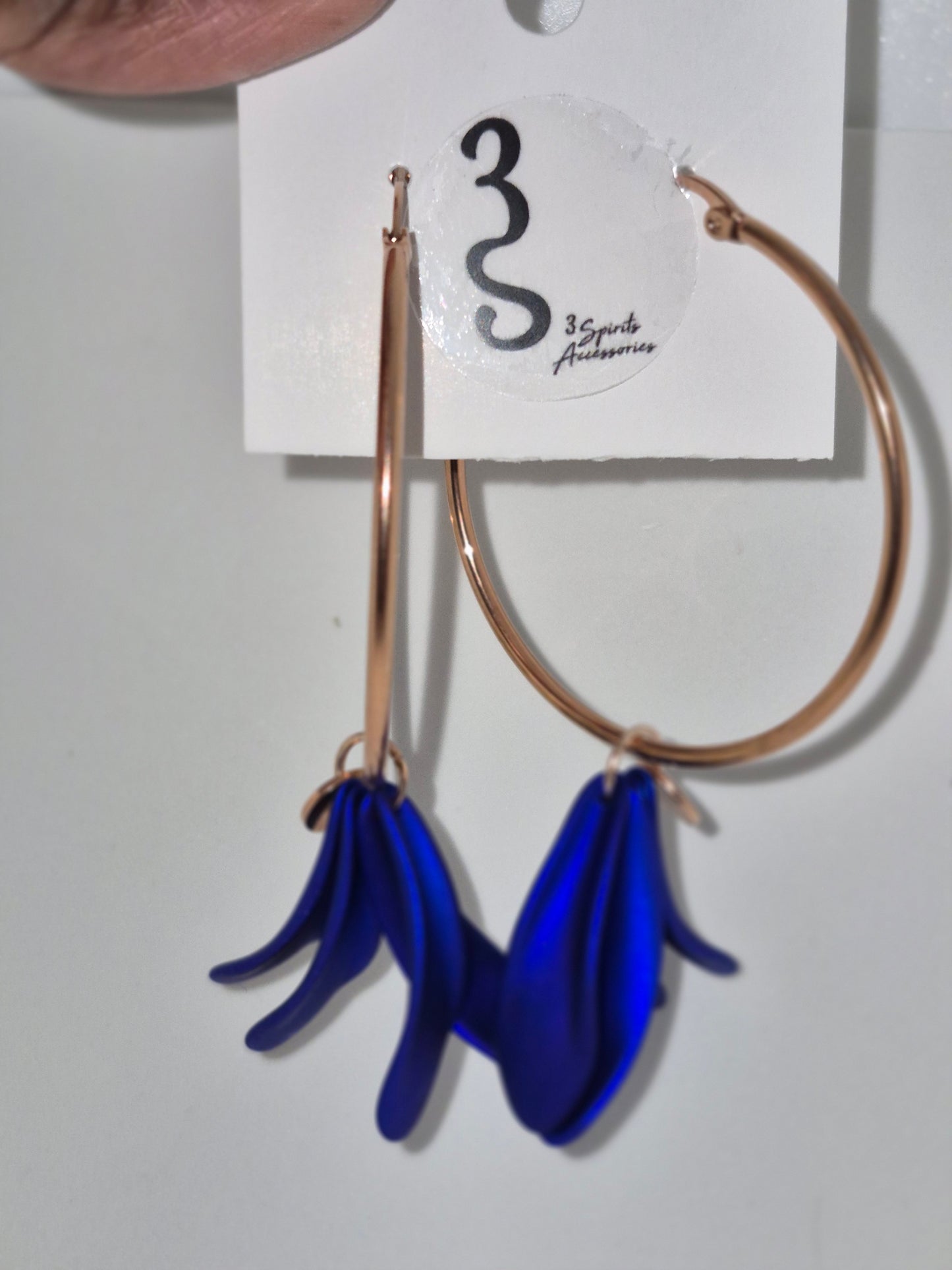 Flower Petal Hoop Earrings