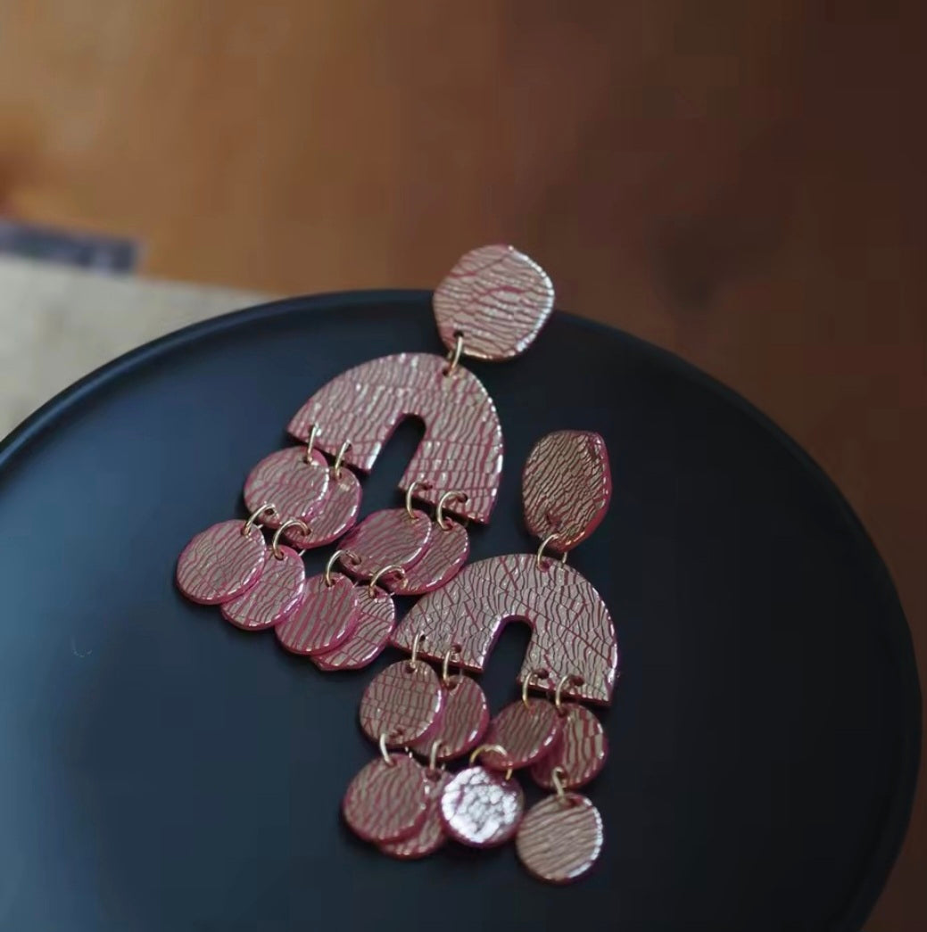 Metallic Drop Earrings