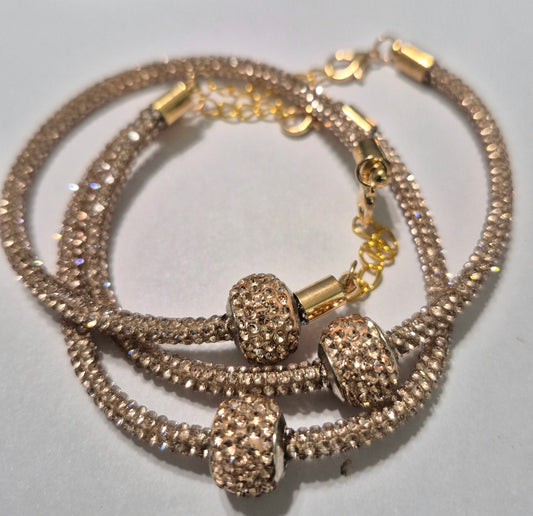 3 Spirits Original, Shimmer Bracelets - Champagne