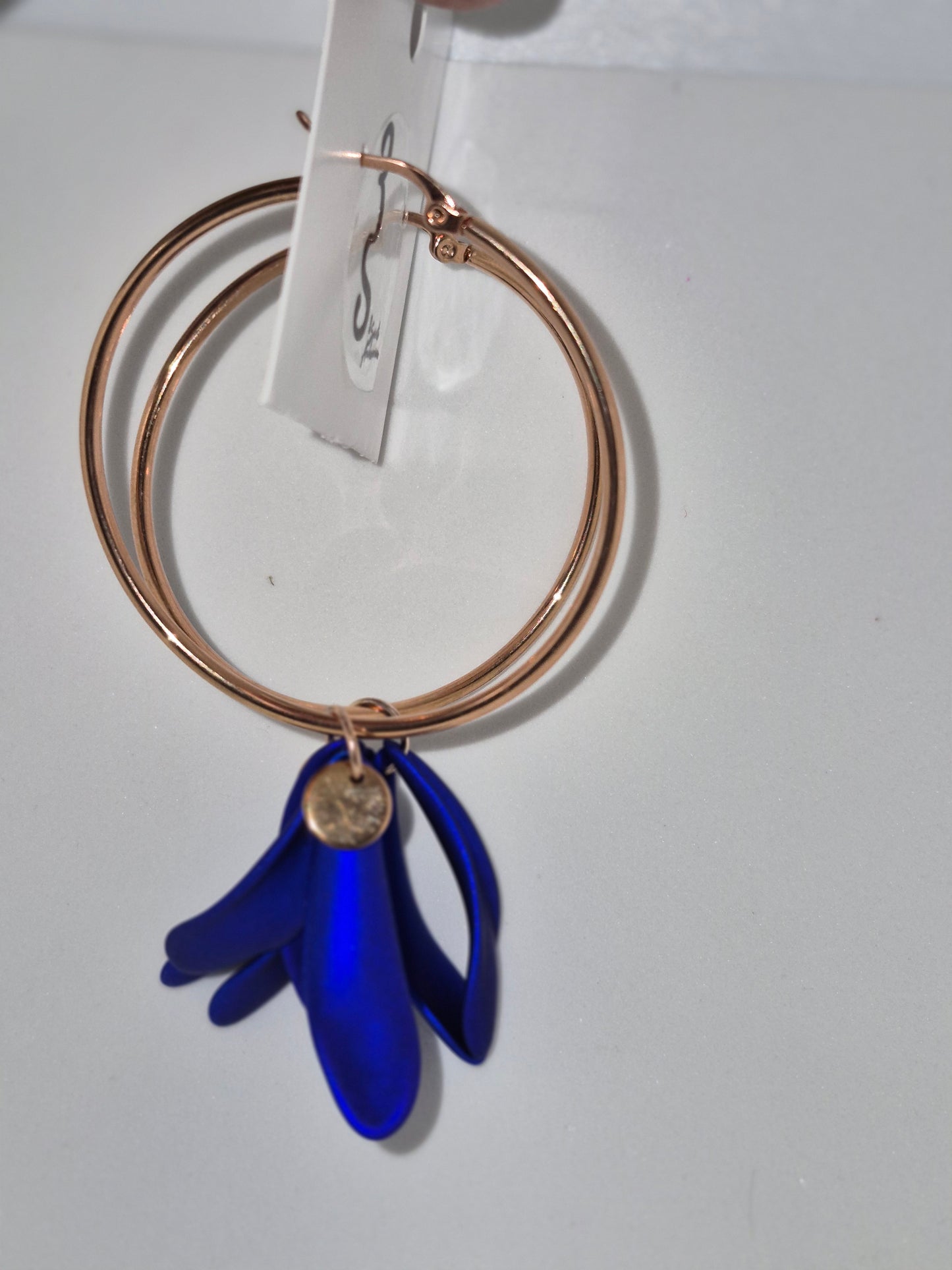 Flower Petal Hoop Earrings