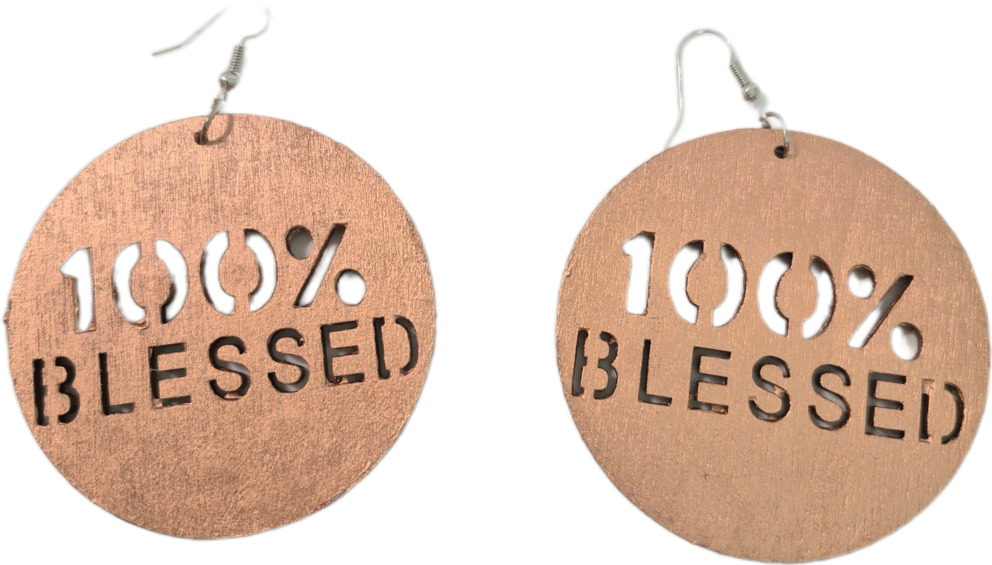 100% Blessed Wood Earrings