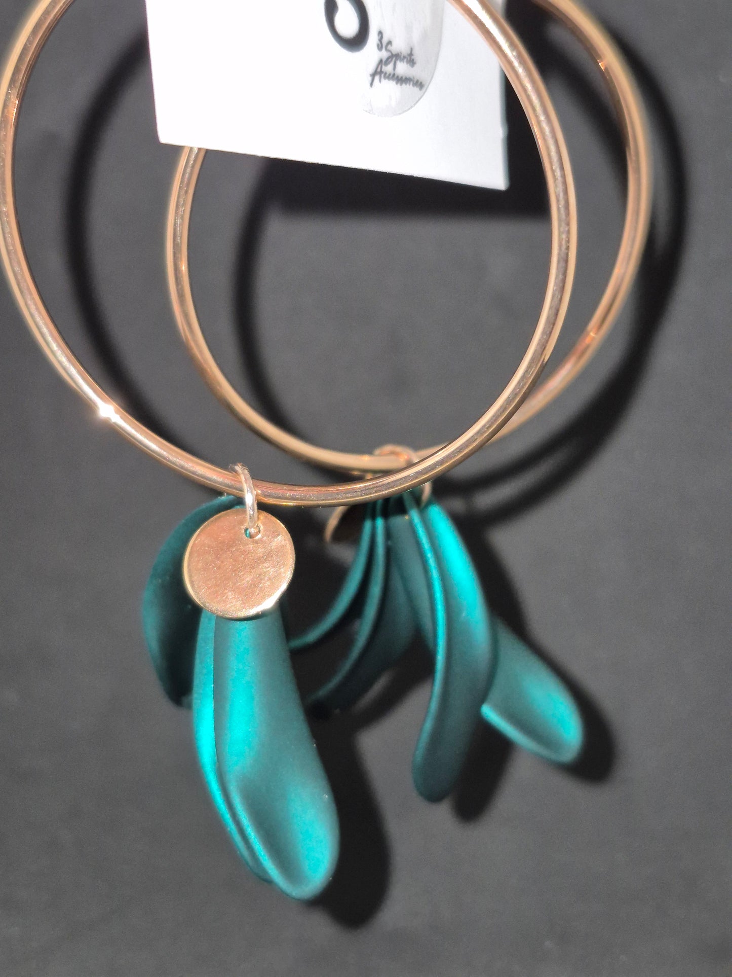 Flower Petal Hoop Earrings
