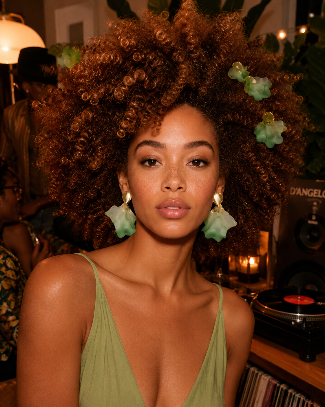 Metallic Petal Earrings