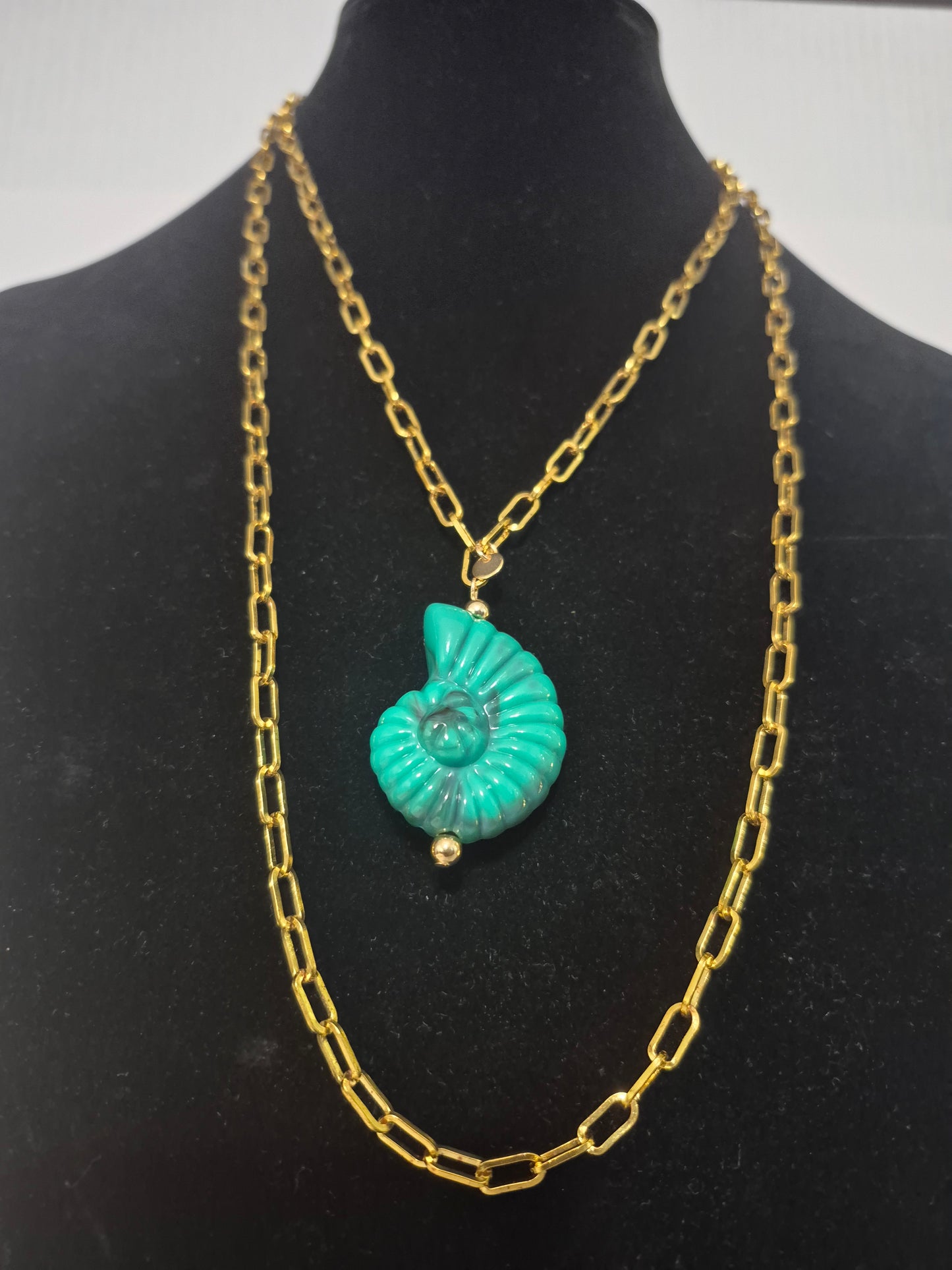 Gold Chain Small Nautilus Shell Necklace