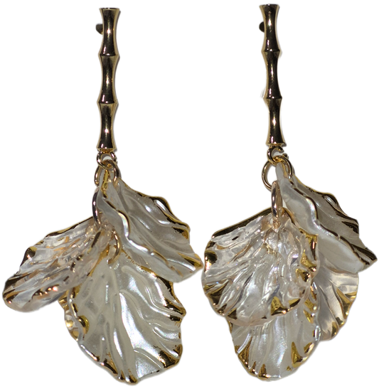 Transparent Flower Petal Earrings
