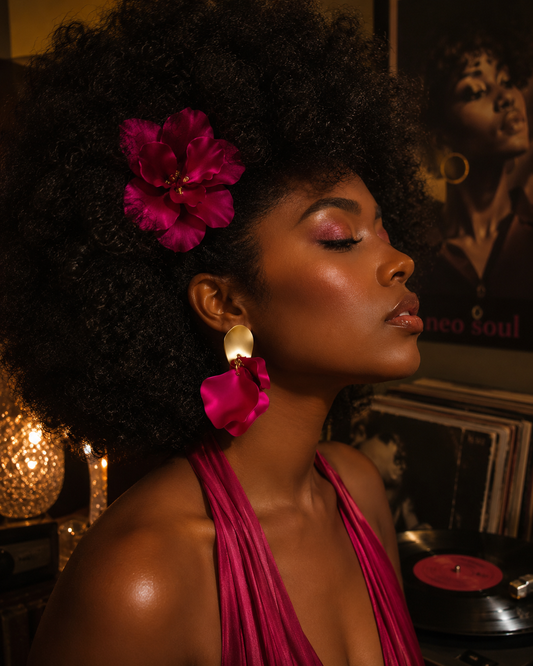 Metallic Petal Earrings