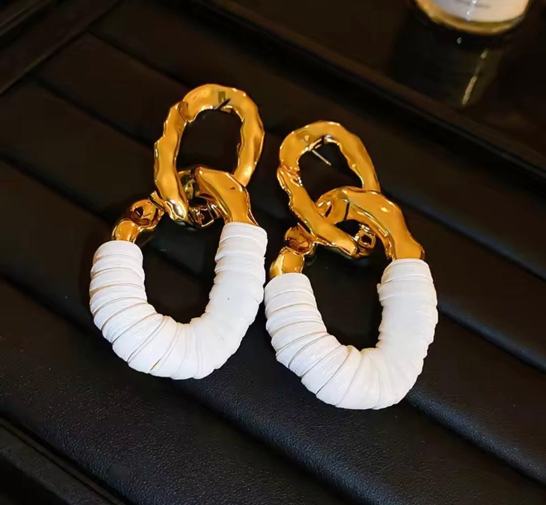 Edgy Link Earrings