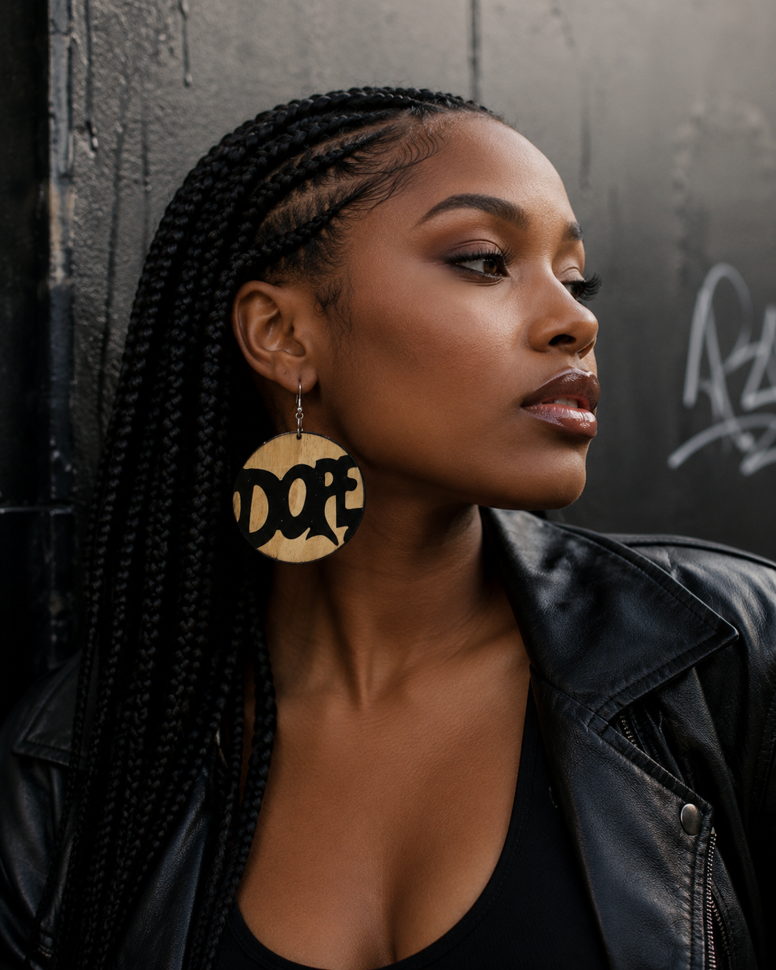 Dope Engraved Wooden Earrings