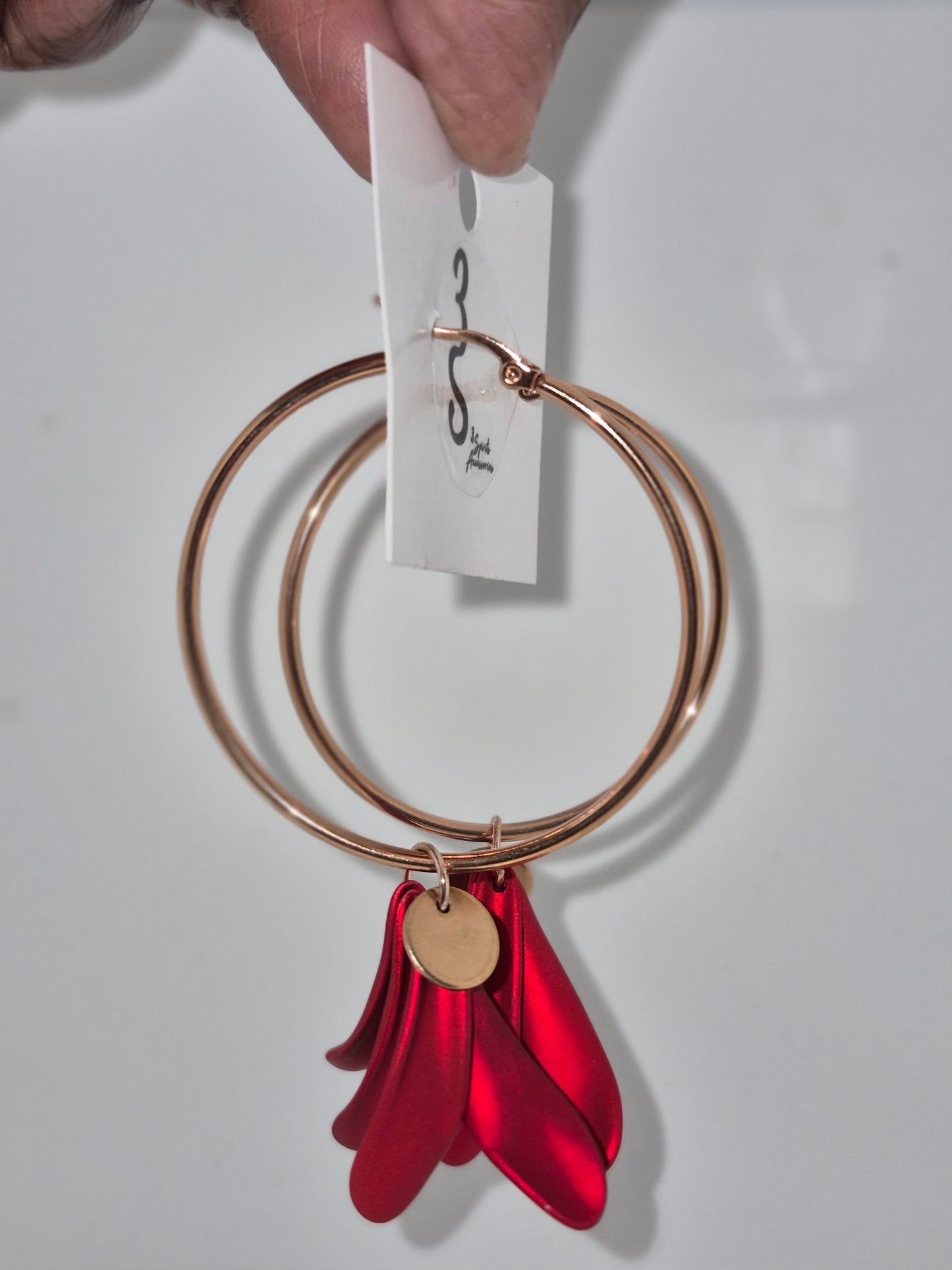 Flower Petal Hoop Earrings