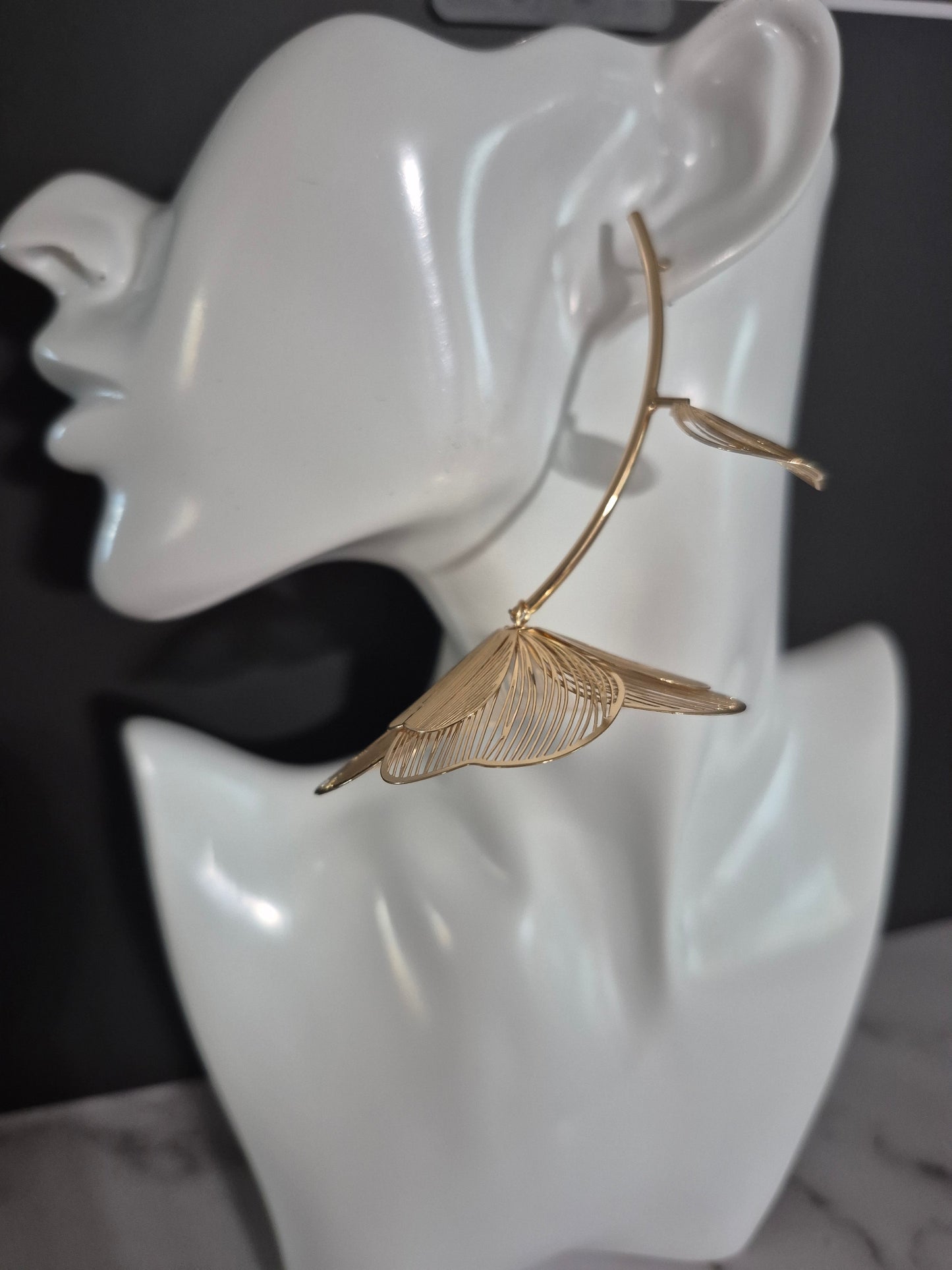 Flower On Stem Earrings