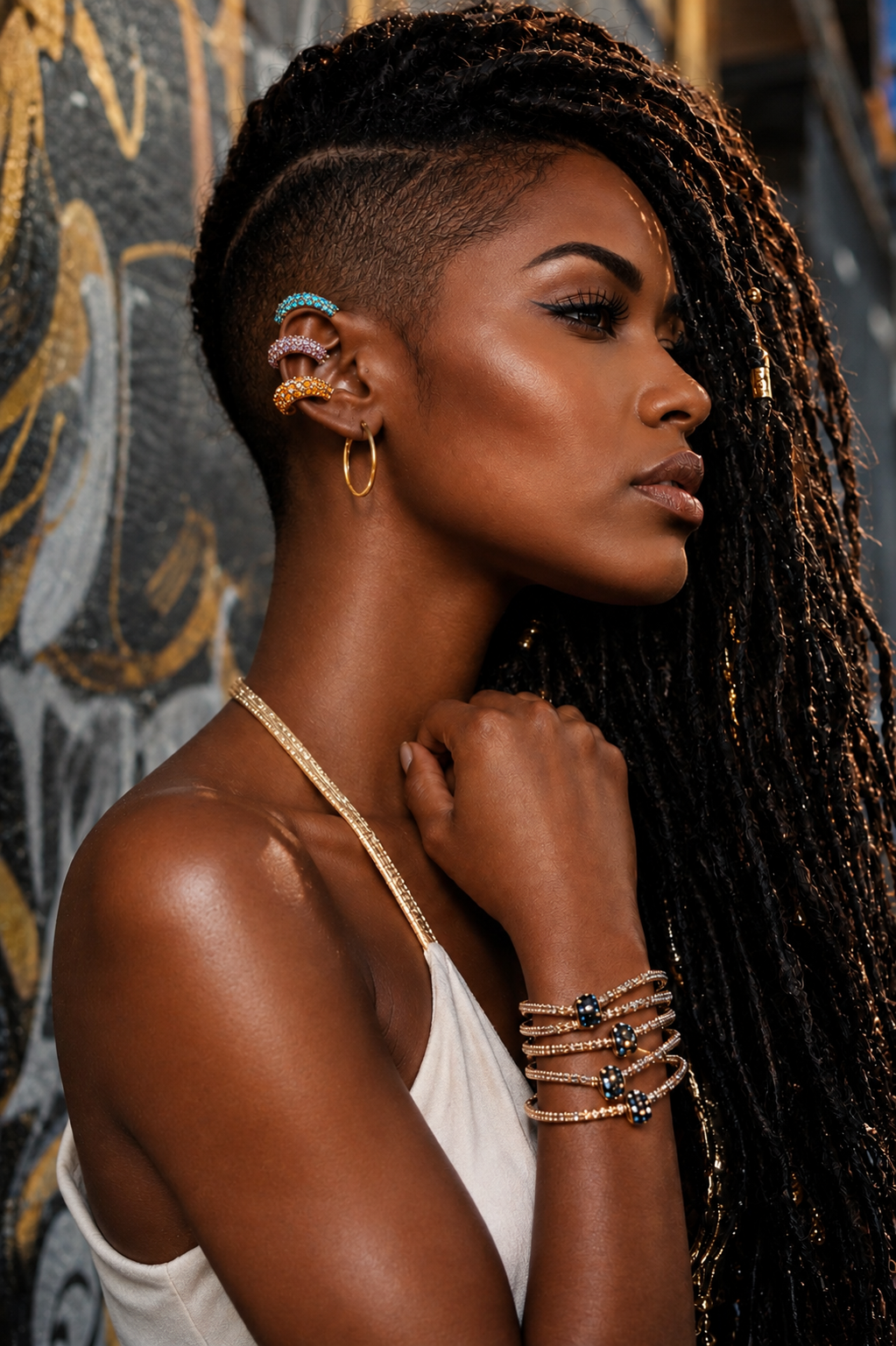 Edgy Rhinestone Ear Cuff