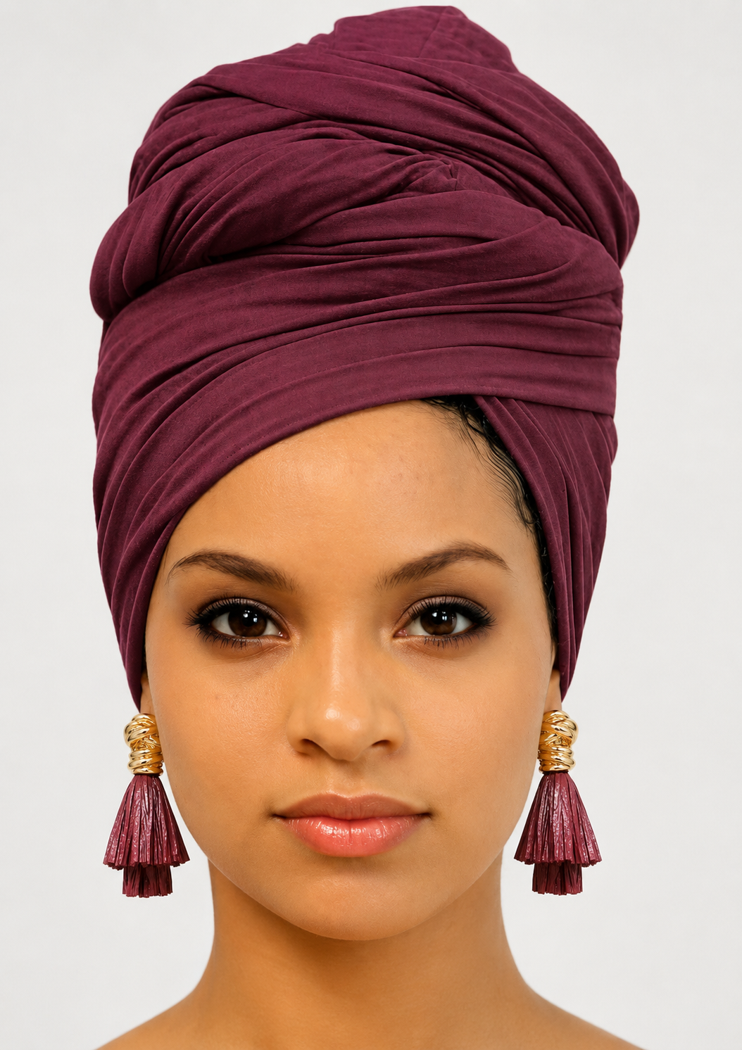 Unique Maroon Stud Earrings