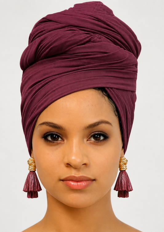 Unique Maroon Stud Earrings