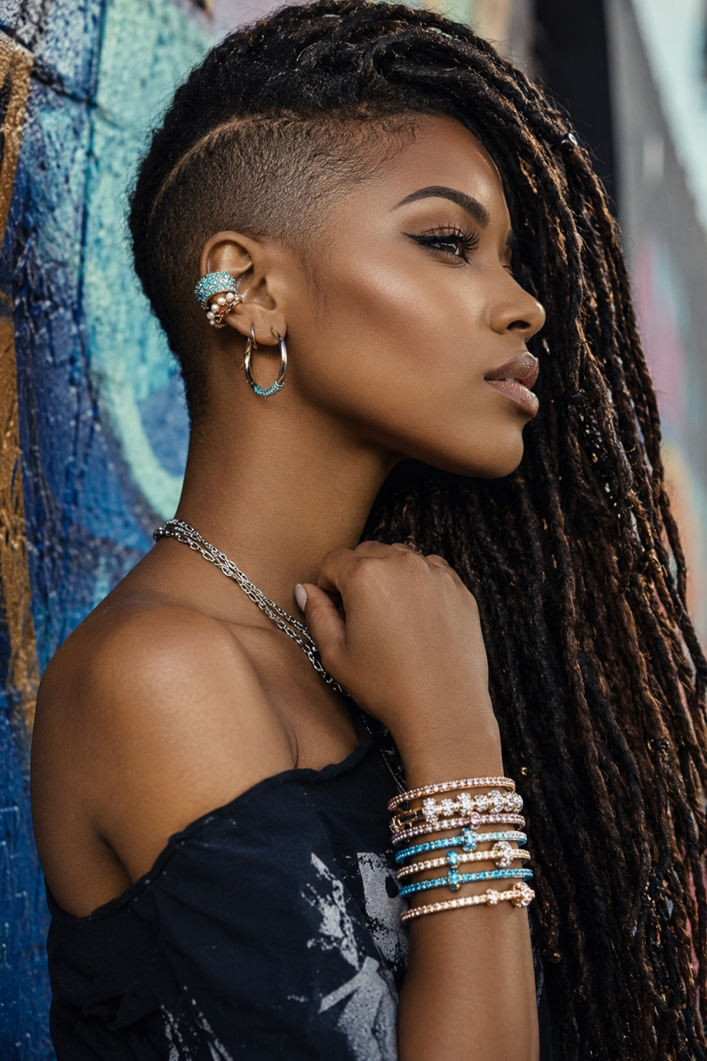 Edgy Rhinestone Ear Cuff