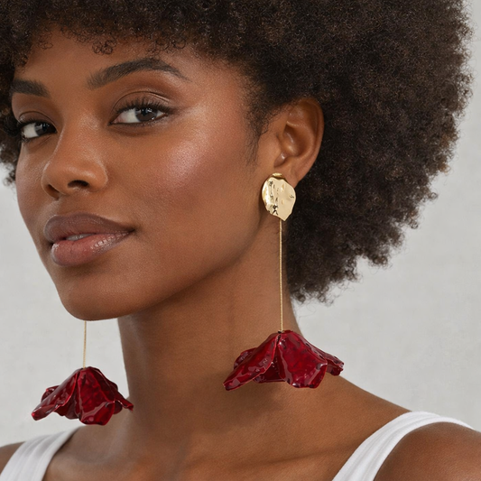 Bleeding Heart Flower Earring