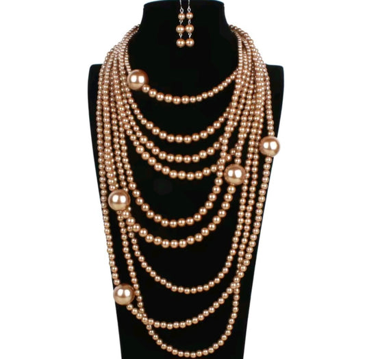 Multi-Layer  Pearl Necklace