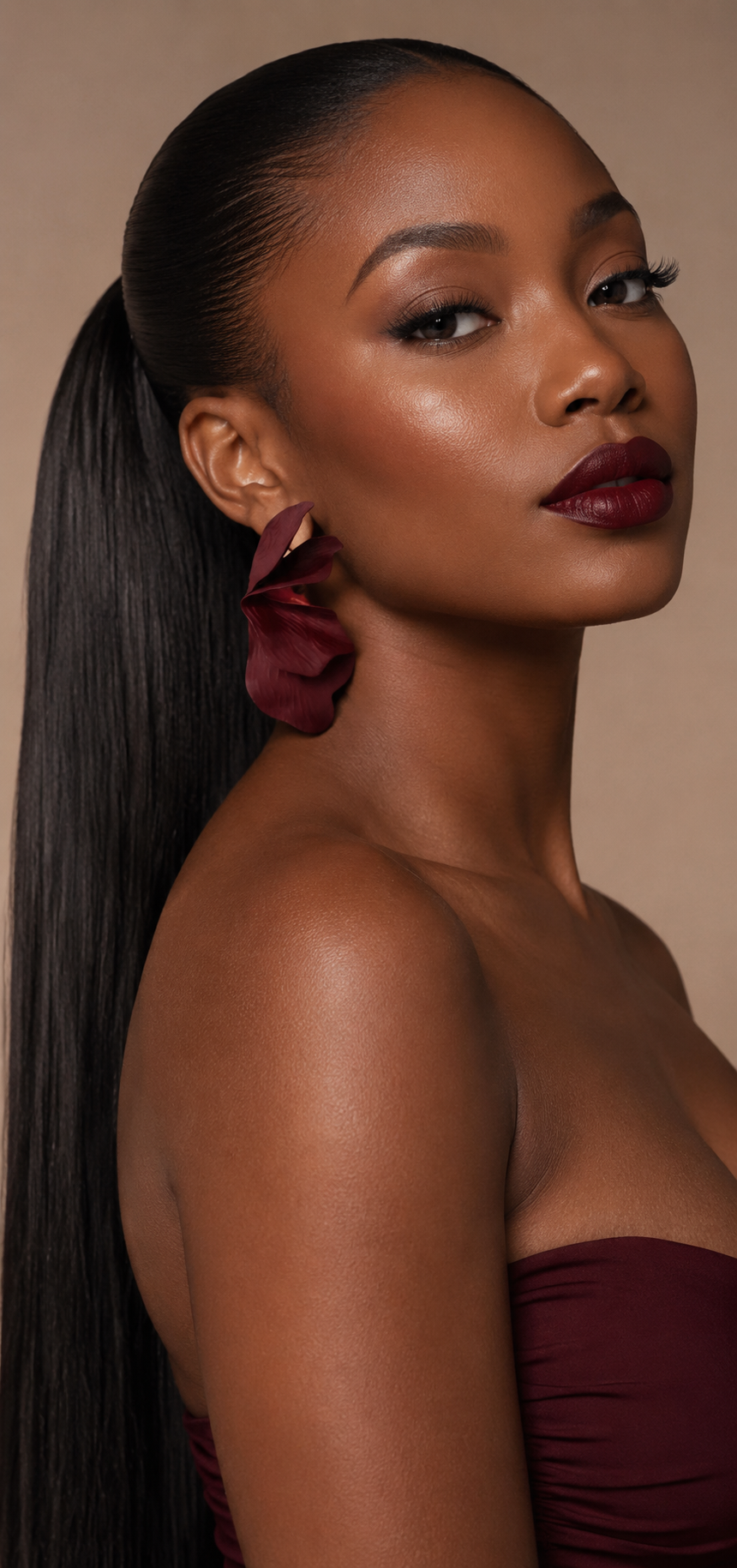 3D Matte Petal Earrings.