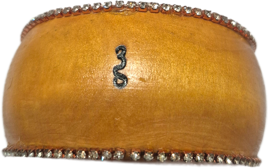 Wood-n Rhinestone Bangle- Medium