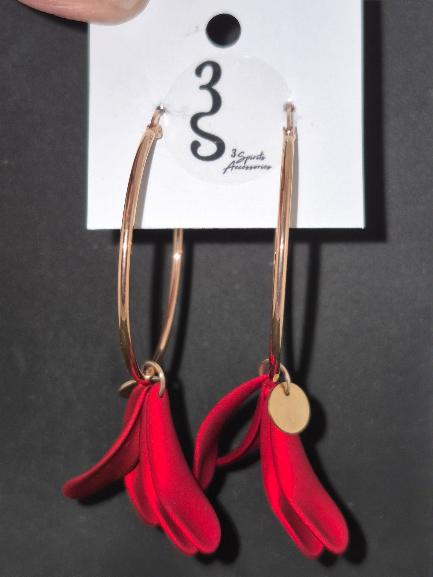 Flower Petal Hoop Earrings